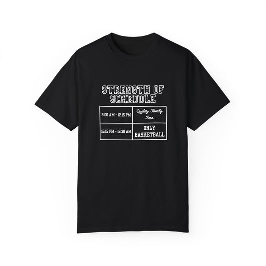 The Strength of Schedule Tee (White Text)
