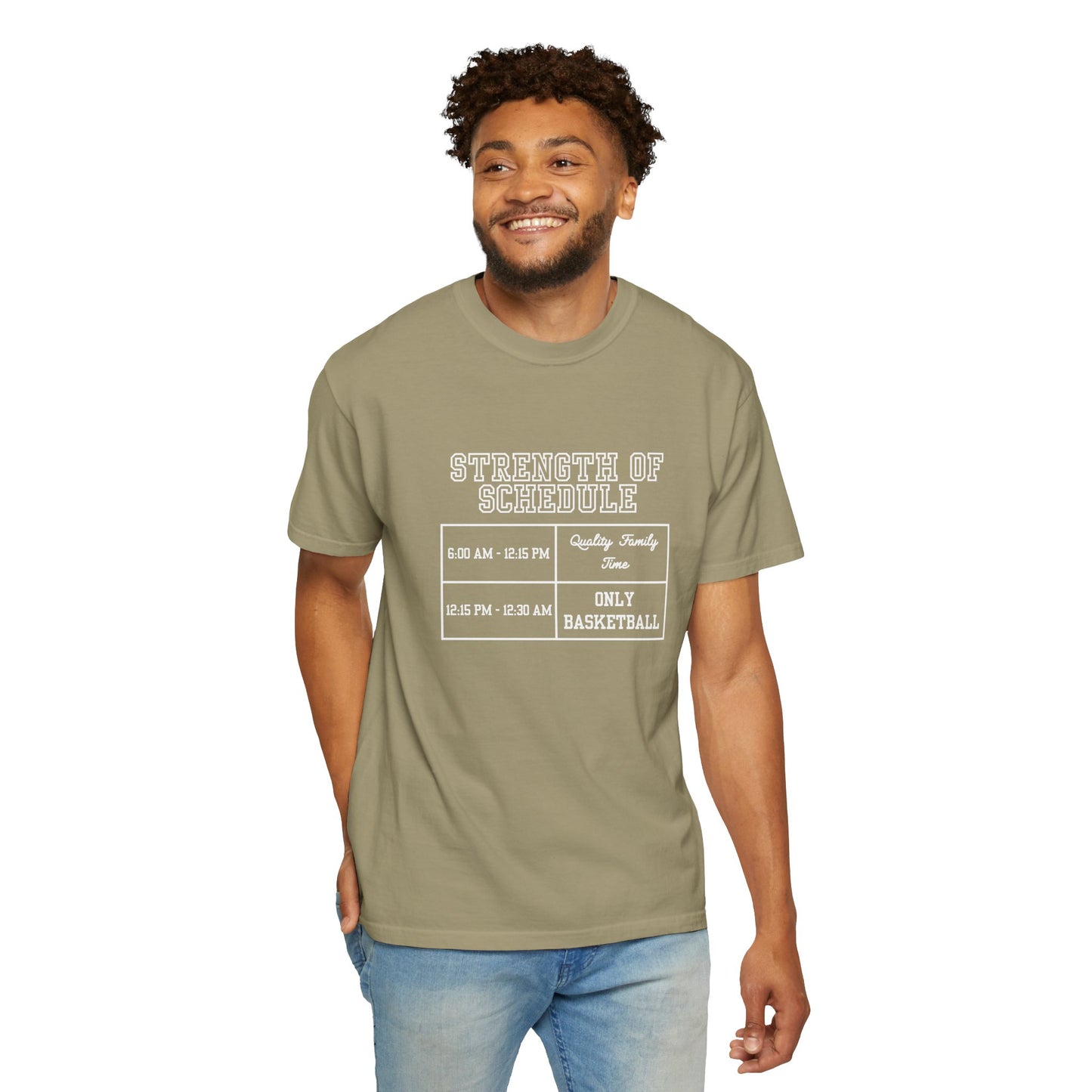 The Strength of Schedule Tee (White Text)