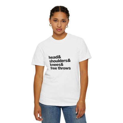 The Head & Shoulders & Knees & Free Throws Tee (Black Text)