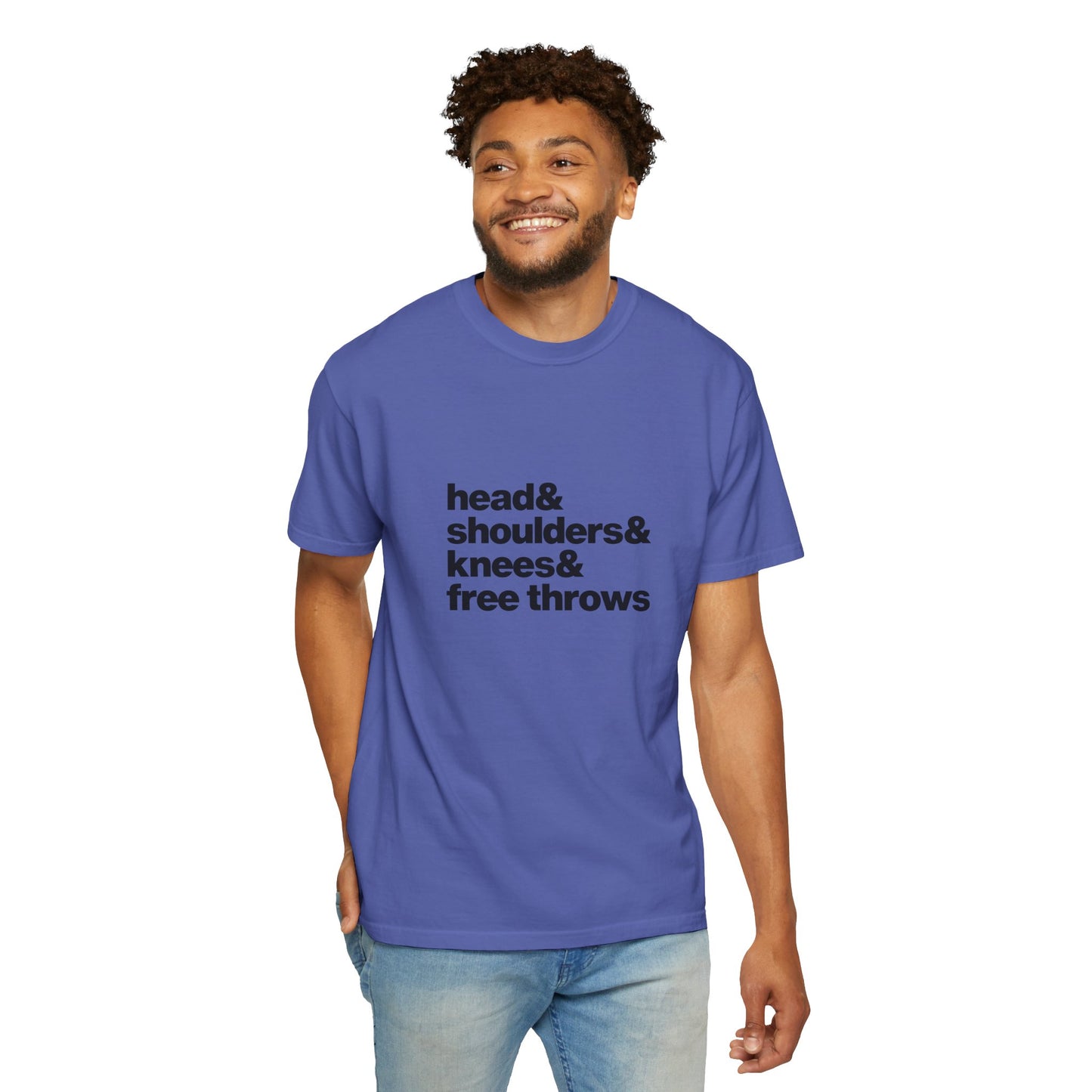 The Head & Shoulders & Knees & Free Throws Tee (Black Text)