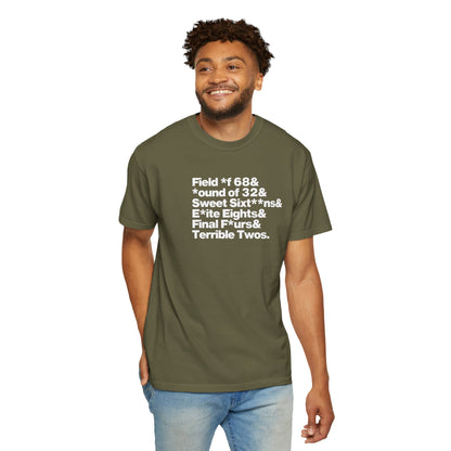 The Field of 68 to Terrible Twos Tee (White Text)