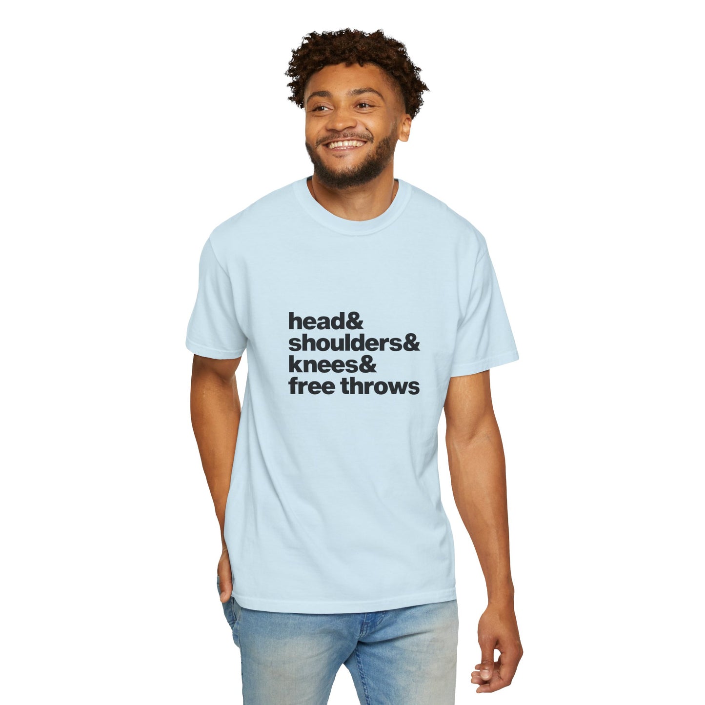 The Head & Shoulders & Knees & Free Throws Tee (Black Text)