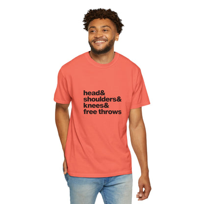The Head & Shoulders & Knees & Free Throws Tee (Black Text)