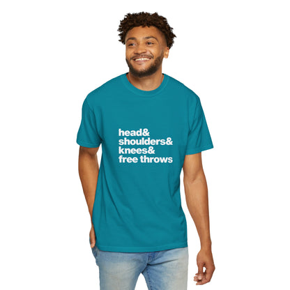 The Head & Shoulders & Knees & Free Throws Tee (White Text)