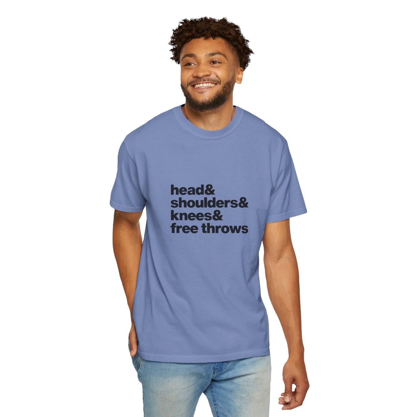 The Head & Shoulders & Knees & Free Throws Tee (Black Text)