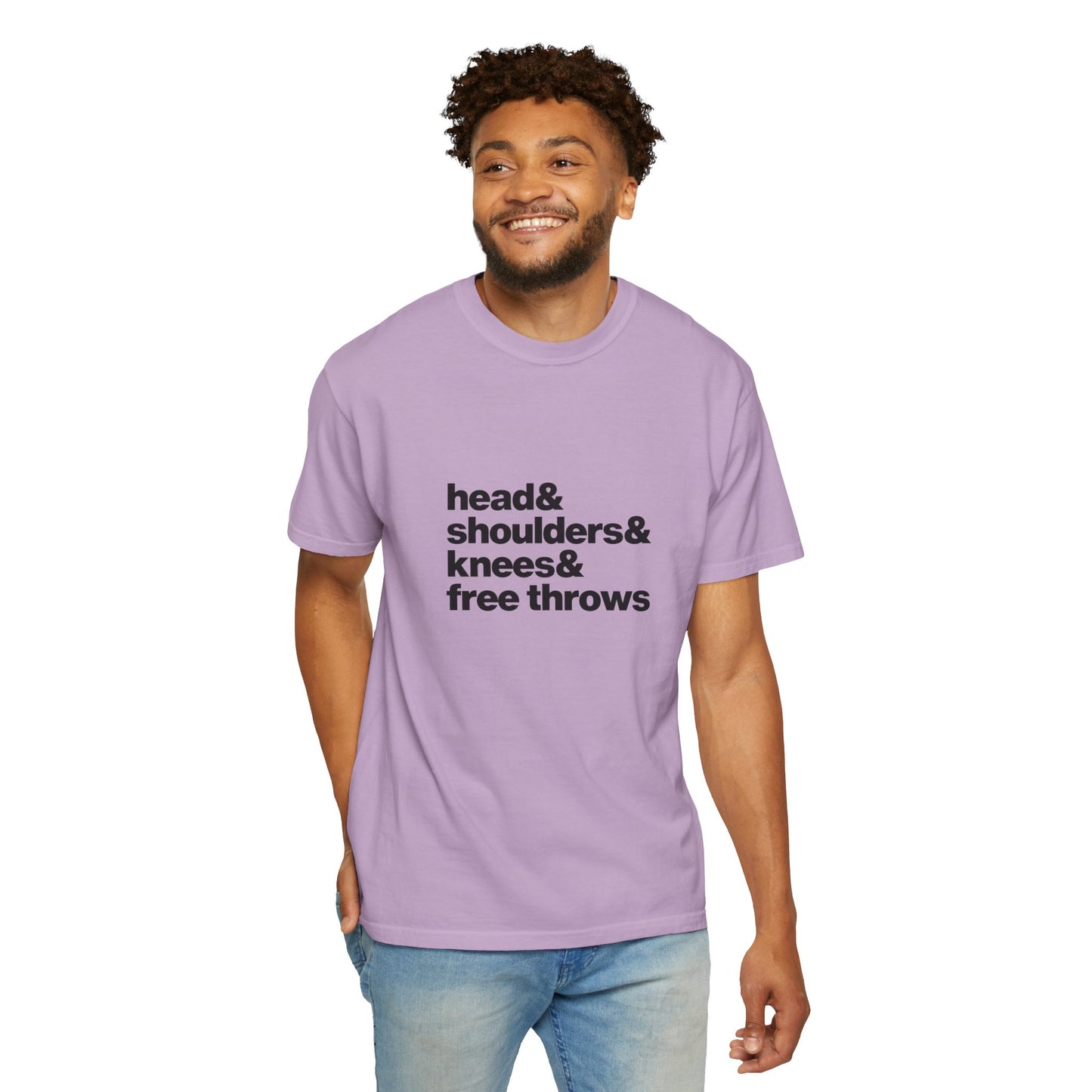 The Head & Shoulders & Knees & Free Throws Tee (Black Text)