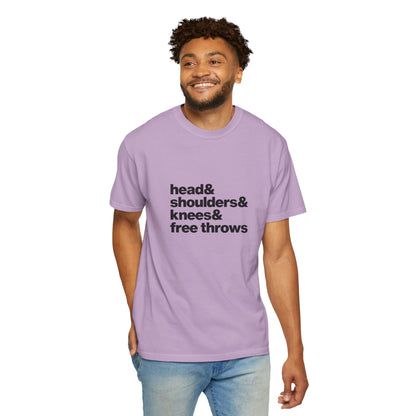The Head & Shoulders & Knees & Free Throws Tee (Black Text)