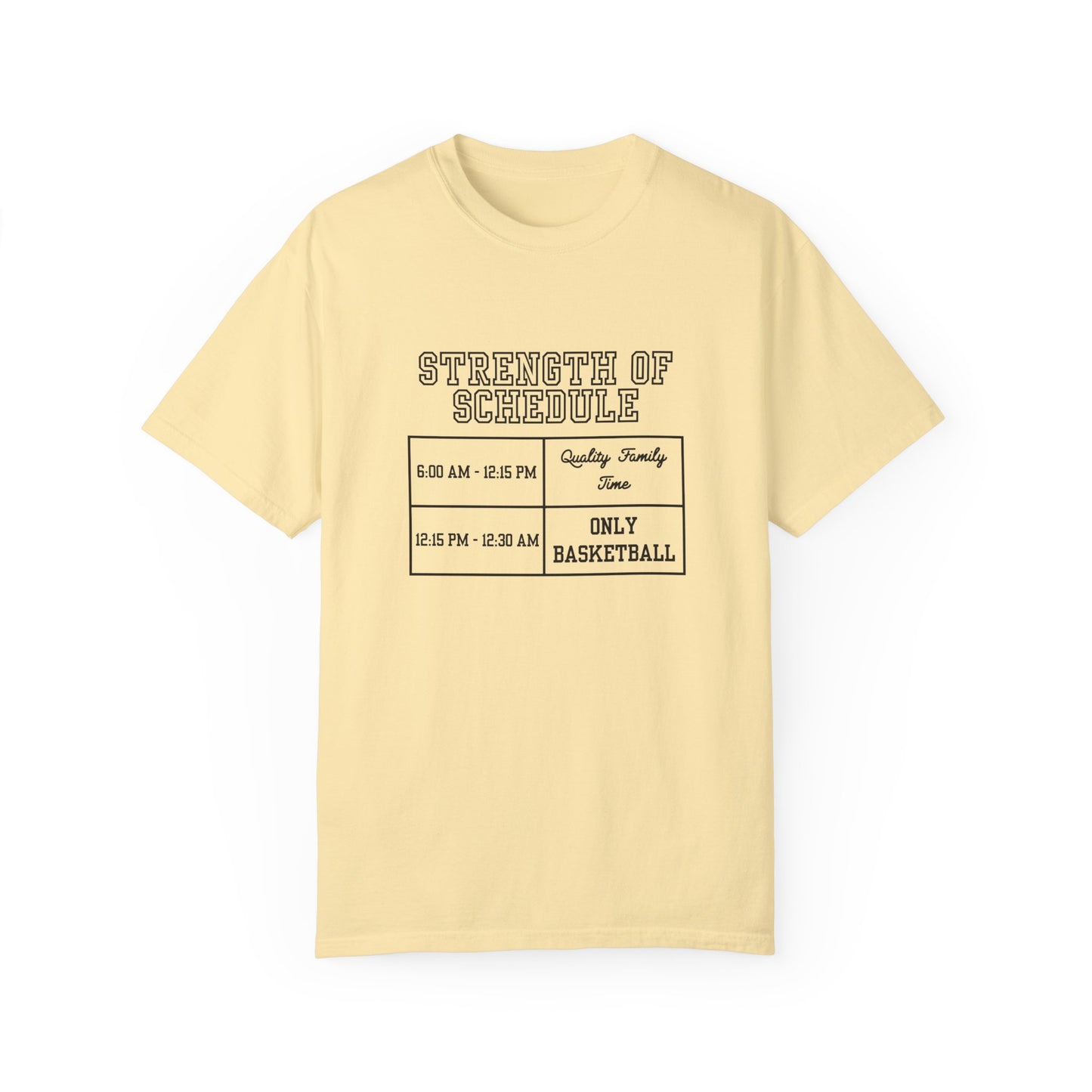 The Strength of Schedule Tee (Black Text)