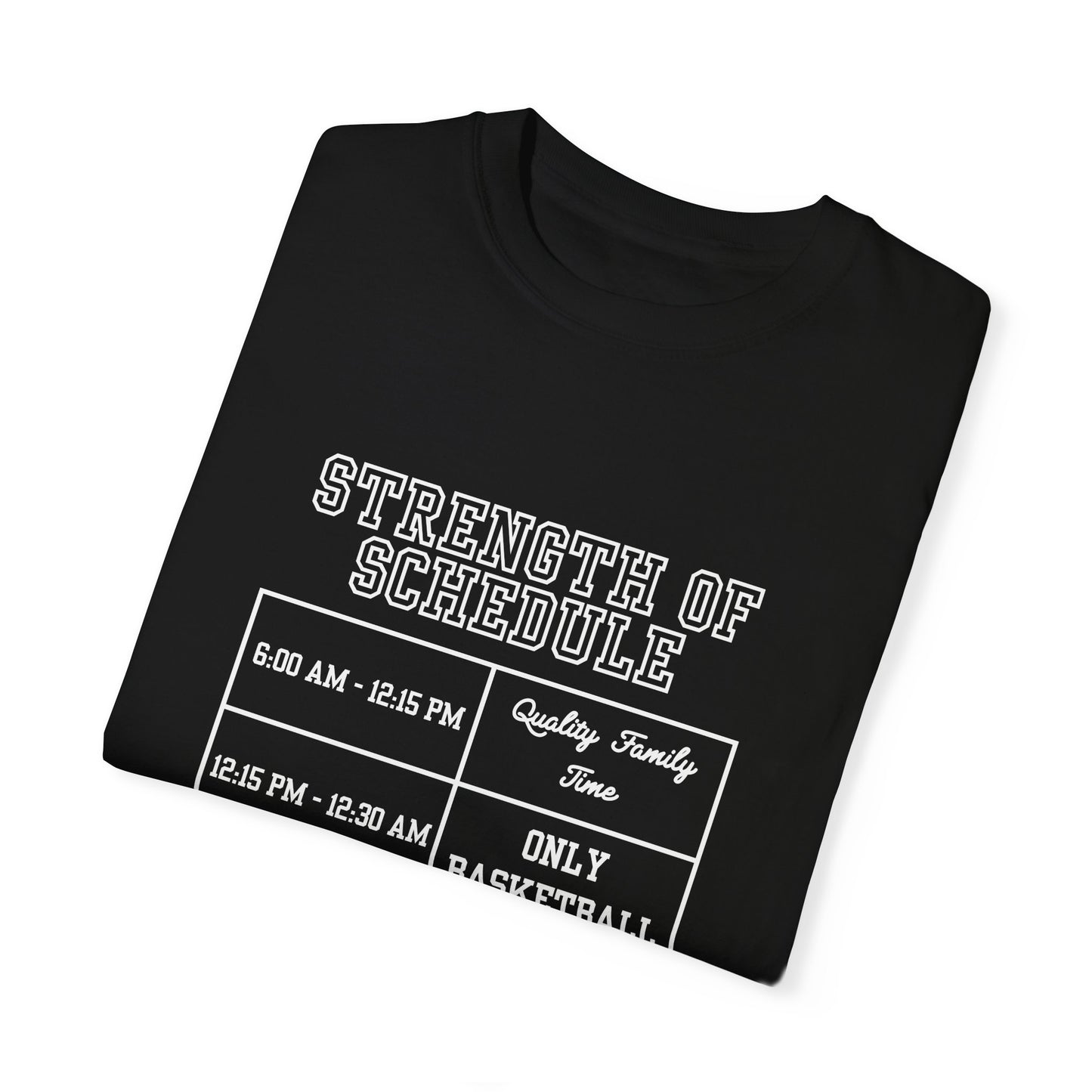 The Strength of Schedule Tee (White Text)