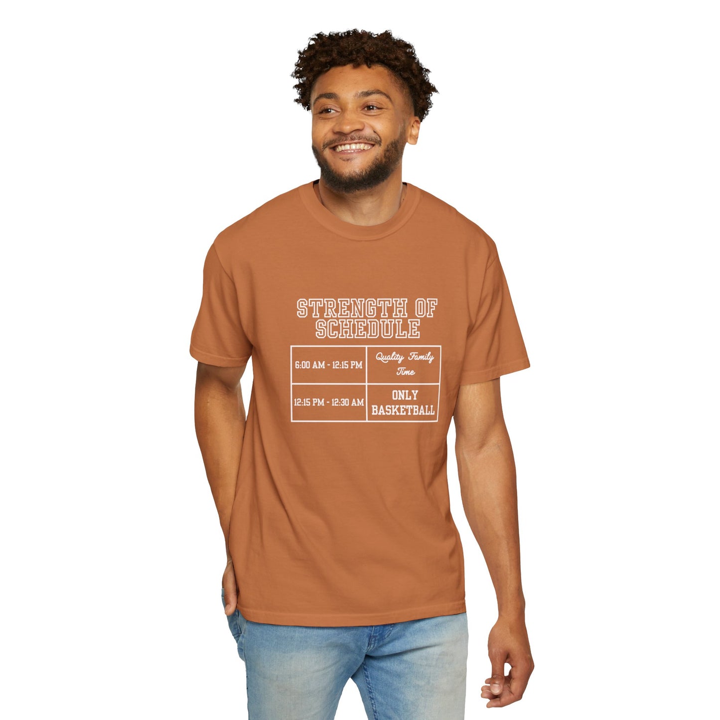 The Strength of Schedule Tee (White Text)