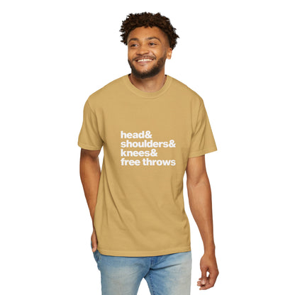 The Head & Shoulders & Knees & Free Throws Tee (White Text)