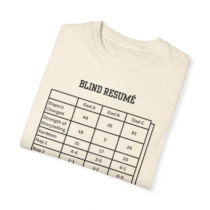 The Blind Resume Tee (Black Text)