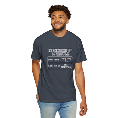 The Strength of Schedule Tee (White Text)