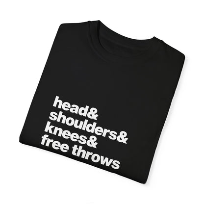 The Head & Shoulders & Knees & Free Throws Tee (White Text)