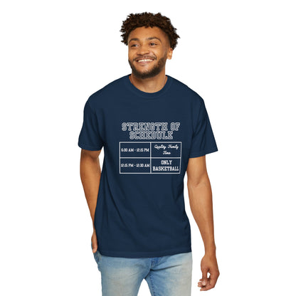 The Strength of Schedule Tee (White Text)