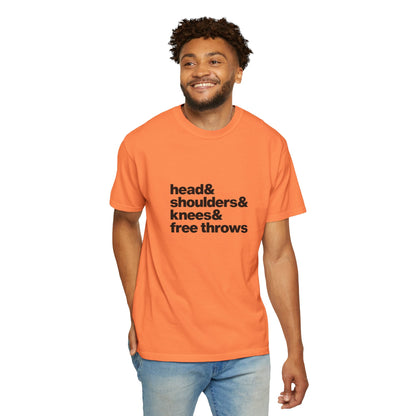 The Head & Shoulders & Knees & Free Throws Tee (Black Text)