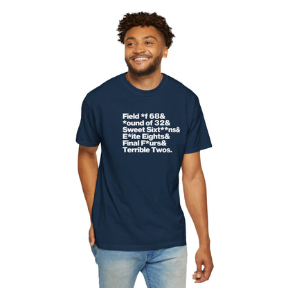 The Field of 68 to Terrible Twos Tee (White Text)