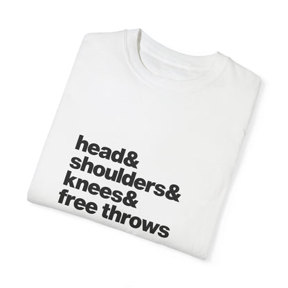 The Head & Shoulders & Knees & Free Throws Tee (Black Text)