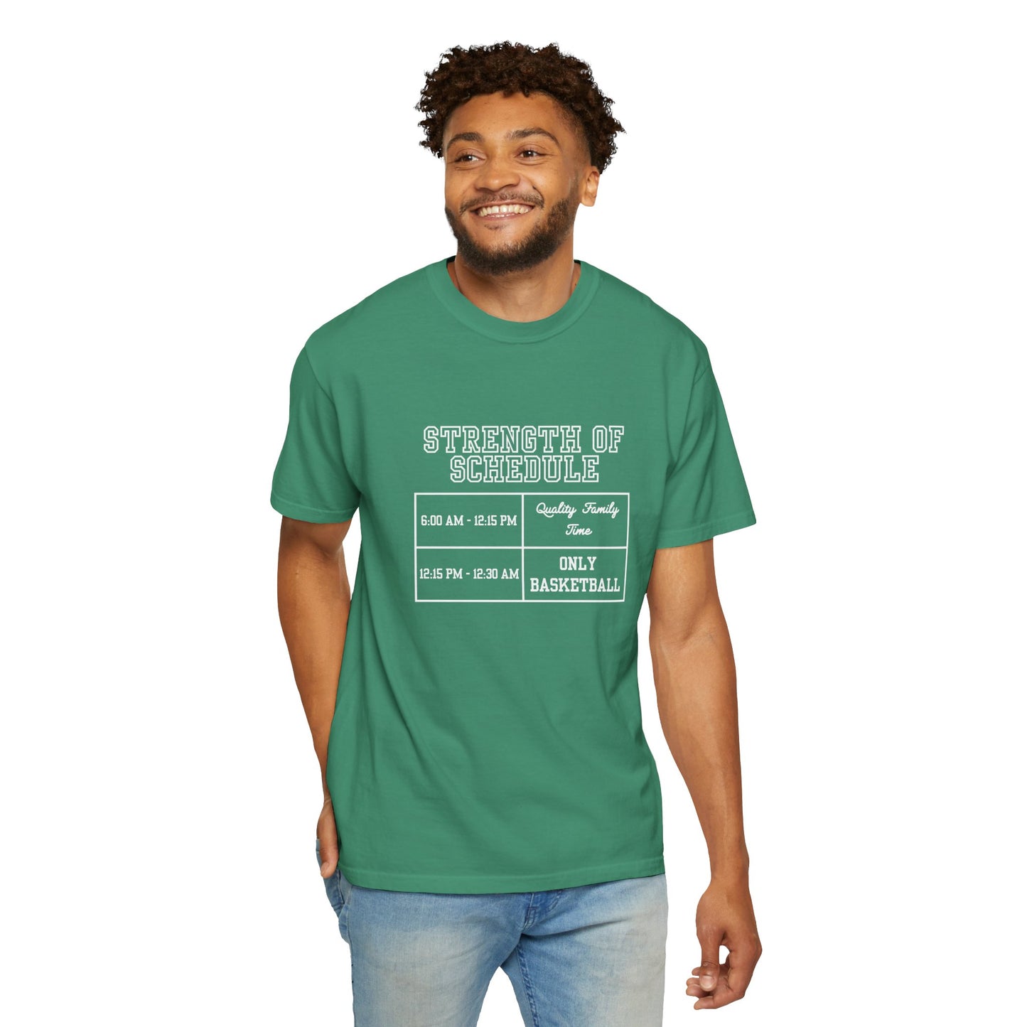 The Strength of Schedule Tee (White Text)