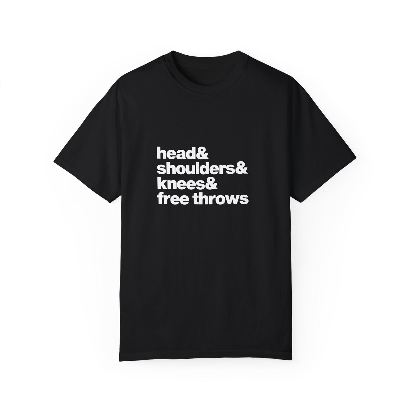 The Head & Shoulders & Knees & Free Throws Tee (White Text)