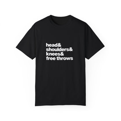 The Head & Shoulders & Knees & Free Throws Tee (White Text)