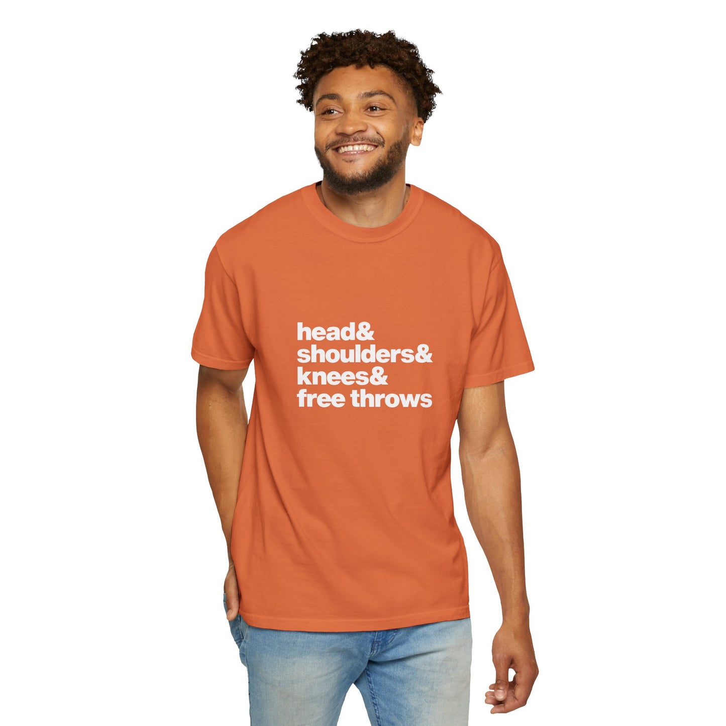The Head & Shoulders & Knees & Free Throws Tee (White Text)