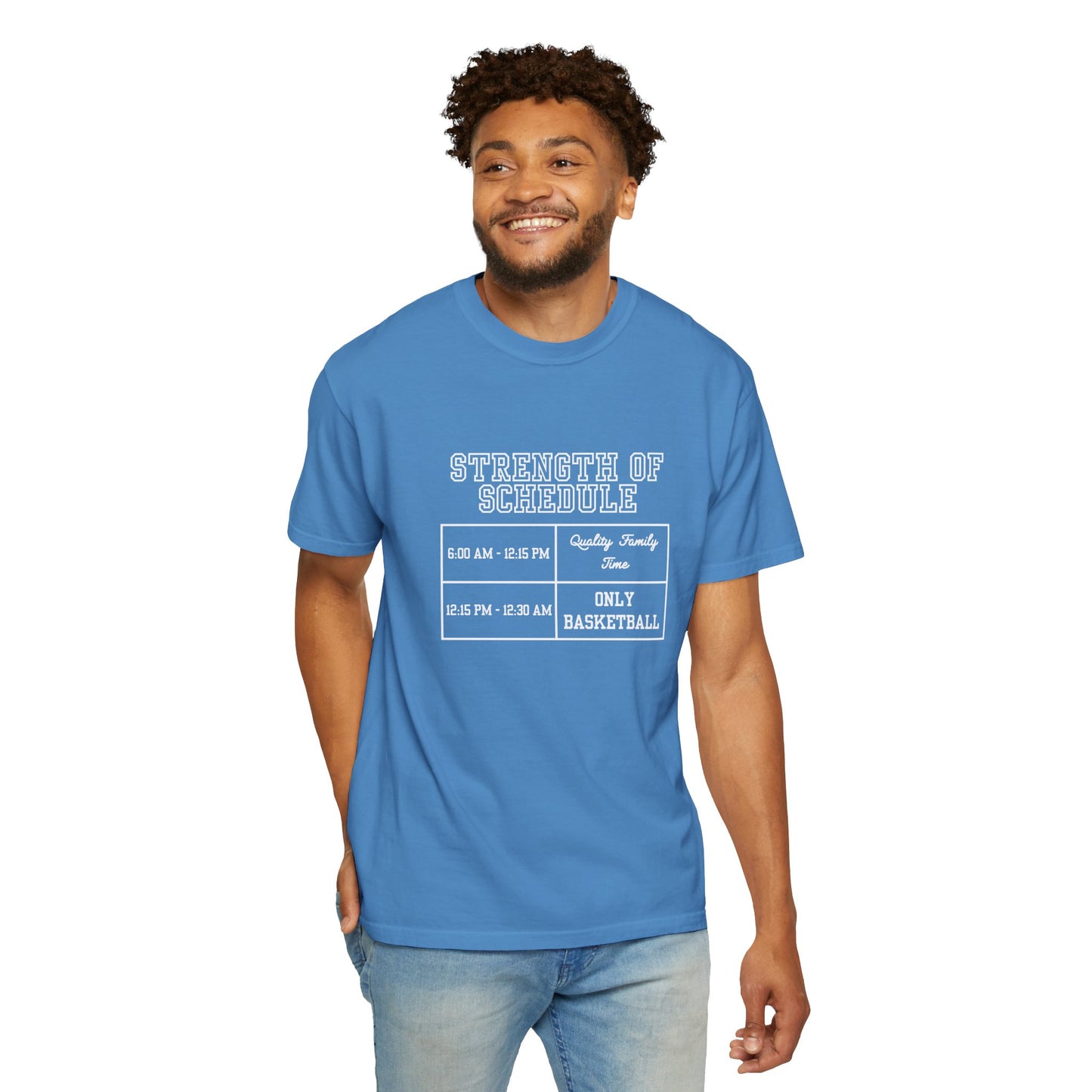 The Strength of Schedule Tee (White Text)