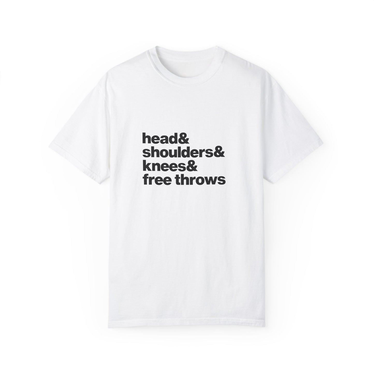 The Head & Shoulders & Knees & Free Throws Tee (Black Text)