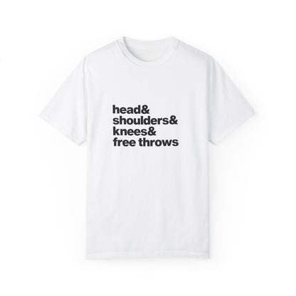 The Head & Shoulders & Knees & Free Throws Tee (Black Text)