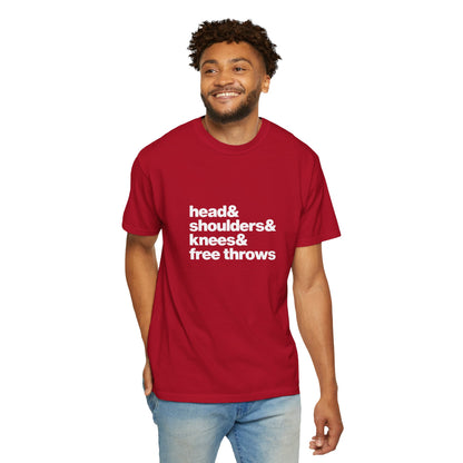 The Head & Shoulders & Knees & Free Throws Tee (White Text)